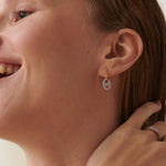 Soda Tab Hoops, 14K Solid Gold, 1/2 ct Lab Grown Diamond-4