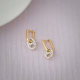 Soda Tab Hoops, 14K Solid Gold, 1/2 ct Lab Grown Diamond-5