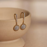 Beaded Diamond Drop Earrings