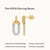 Diamond Dipped Paperclip Drop Earrings
