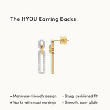 Interlinked Paperclip Diamond Drop Earrings