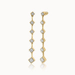 Kite Diamond Drop Earrings, 14K Gold Vermeil, 1/2 ct Lab Grown Diamond-3