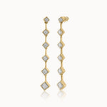 Kite Diamond Drop Earrings, 14K Solid Gold, 1/2 ct Lab Grown Diamond-3