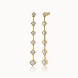 Kite Diamond Drop Earrings, 14K Solid Gold, 1/2 ct Lab Grown Diamond-3