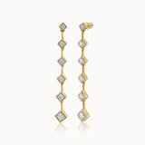 Kite Diamond Drop Earrings, 14K Gold Vermeil, 1/2 ct Lab Grown Diamond-3