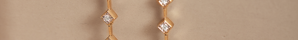 Kite Diamond Drop Earrings, 14K Gold Vermeil, 1/2 ct Lab Grown Diamond-1