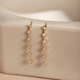 Kite Diamond Drop Earrings, 14K Solid Gold, 1/2 ct Lab Grown Diamond-1