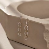 Interlinked Oval Drop Earrings