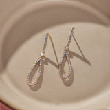 Diamond Tear Drop Earrings, 14K Solid Gold, 3/4 ct Lab Grown Diamond-6