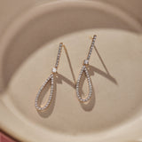 Diamond Tear Drop Earrings, 14K Gold Vermeil, 3/4 ct Lab Grown Diamond-6