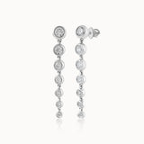 Journey Diamond Drop Earrings, 14K Solid Gold, 7/8 ct Lab Grown Diamond-3