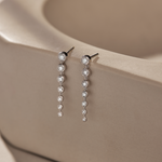 Journey Diamond Drop Earrings, 14K Solid Gold, 7/8 ct Lab Grown Diamond-1