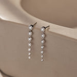 Journey Diamond Drop Earrings, 14K Solid Gold, 7/8 ct Lab Grown Diamond-6