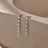 Journey Diamond Drop Earrings, 14K Solid Gold, 7/8 ct Lab Grown Diamond-6