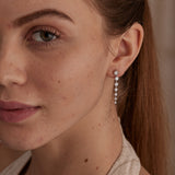 Journey Diamond Drop Earrings, 14K Solid Gold, 7/8 ct Lab Grown Diamond-5