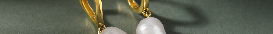 Wave Pearl Drop Earrings, 14K Gold Vermeil-1