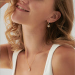Teardrop Diamond Drop Earrings, 14K Gold Vermeil, 1/3 ct Lab Grown Diamond-2