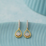 Teardrop Diamond Drop Earrings, 14K Gold Vermeil, 1/3 ct Lab Grown Diamond-5