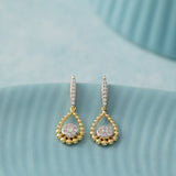 Teardrop Diamond Drop Earrings, 14K Solid Gold, 1/3 ct Lab Grown Diamond-5
