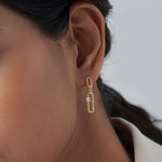 Chic Drop Solitaire Earrings, 14K Gold Vermeil, 1/5 ct Lab Grown Diamond-4