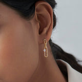 Chic Drop Solitaire Earrings, 14K Gold Vermeil, 1/5 ct Lab Grown Diamond-4