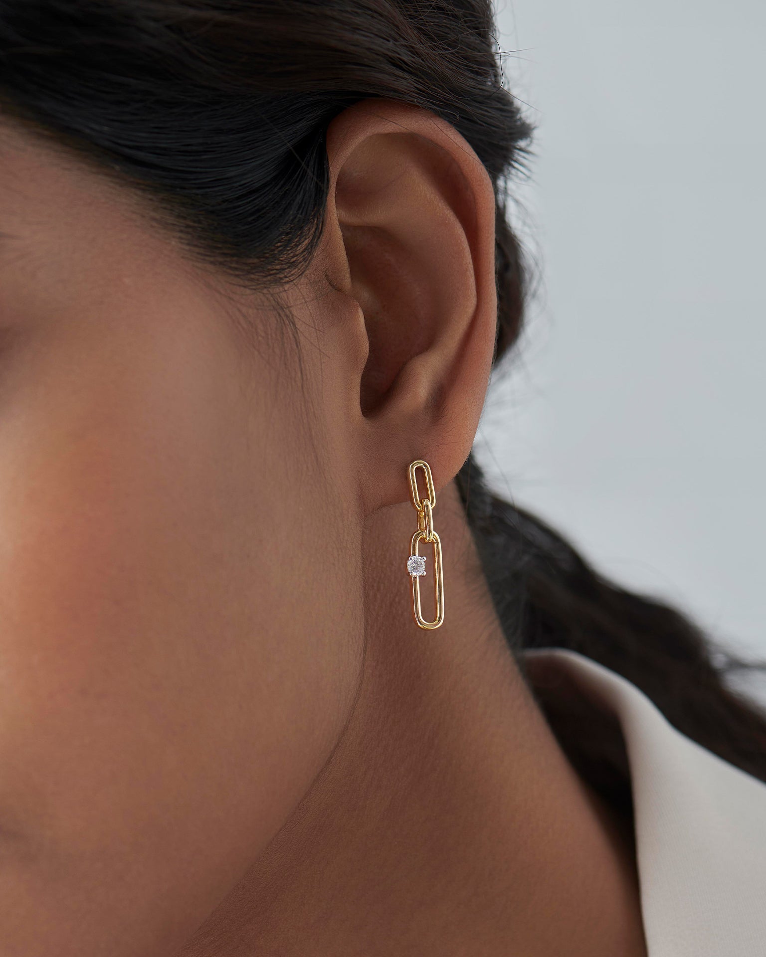 Chic Drop Solitaire Earrings, 14K Gold Vermeil, 1/5 ct Lab Grown Diamond-4