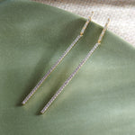 Graceful Diamond Earrings, 14K Gold Vermeil, 1 1/5 ct Lab Grown Diamond-6