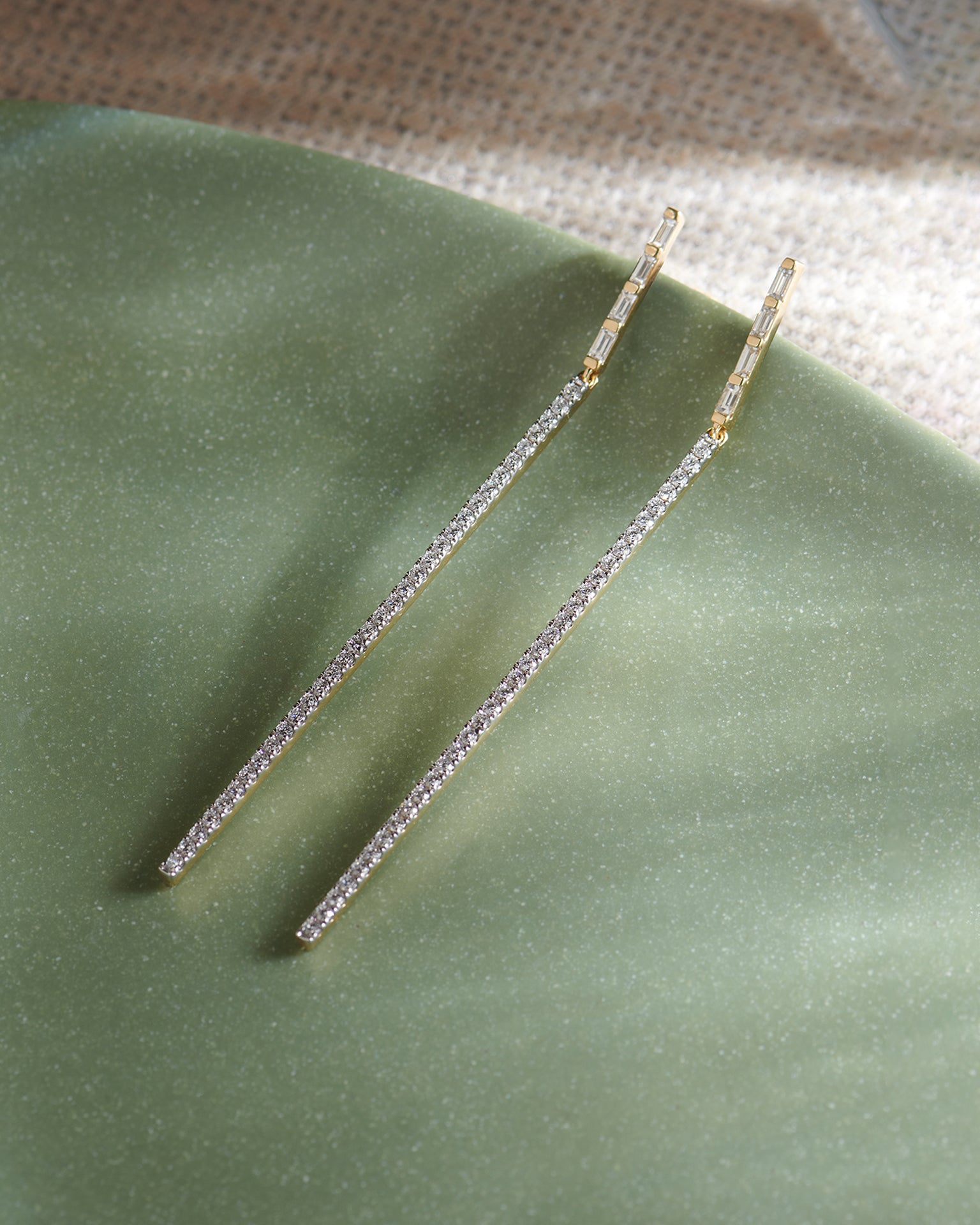 Graceful Diamond Earrings, 14K Gold Vermeil, 1 1/5 ct Lab Grown Diamond-6