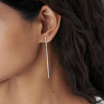 Graceful Diamond Earrings, 14K Solid Gold, 1 1/5 ct Lab Grown Diamond-4