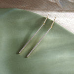 Graceful Diamond Earrings, 14K Gold Vermeil, 1 1/5 ct Lab Grown Diamond-1