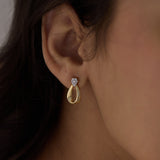 Gilt Diamond Earrings