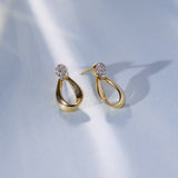 Gilt Diamond Earrings