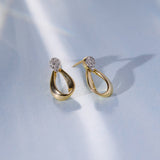 Gilt Diamond Earrings