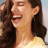 Paperclip Trio Diamond Drop Earrings