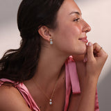 Duo Cushion Diamond Drop Earrings