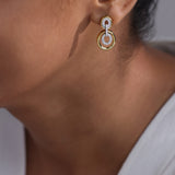 Dual Link Diamond Drop Earrings