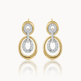 Dual Link Diamond Drop Earrings