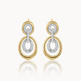 Dual Link Diamond Drop Earrings
