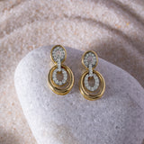 Dual Link Diamond Drop Earrings