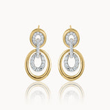 Dual Link Diamond Drop Earrings