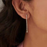 Linear Baguette Diamond Earrings