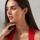 Linear Baguette Diamond Earrings
