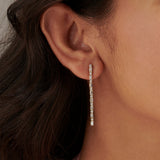 Linear Baguette Diamond Earrings