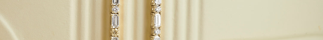 Linear Baguette Diamond Earrings