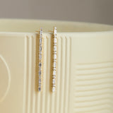 Linear Baguette Diamond Earrings