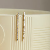 Linear Baguette Diamond Earrings