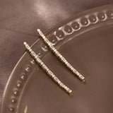 Linear Baguette Diamond Earrings