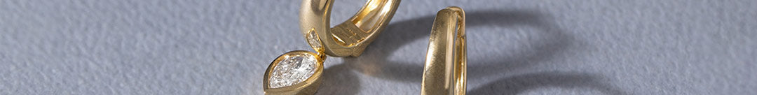 Pear Drop Diamond Hoops