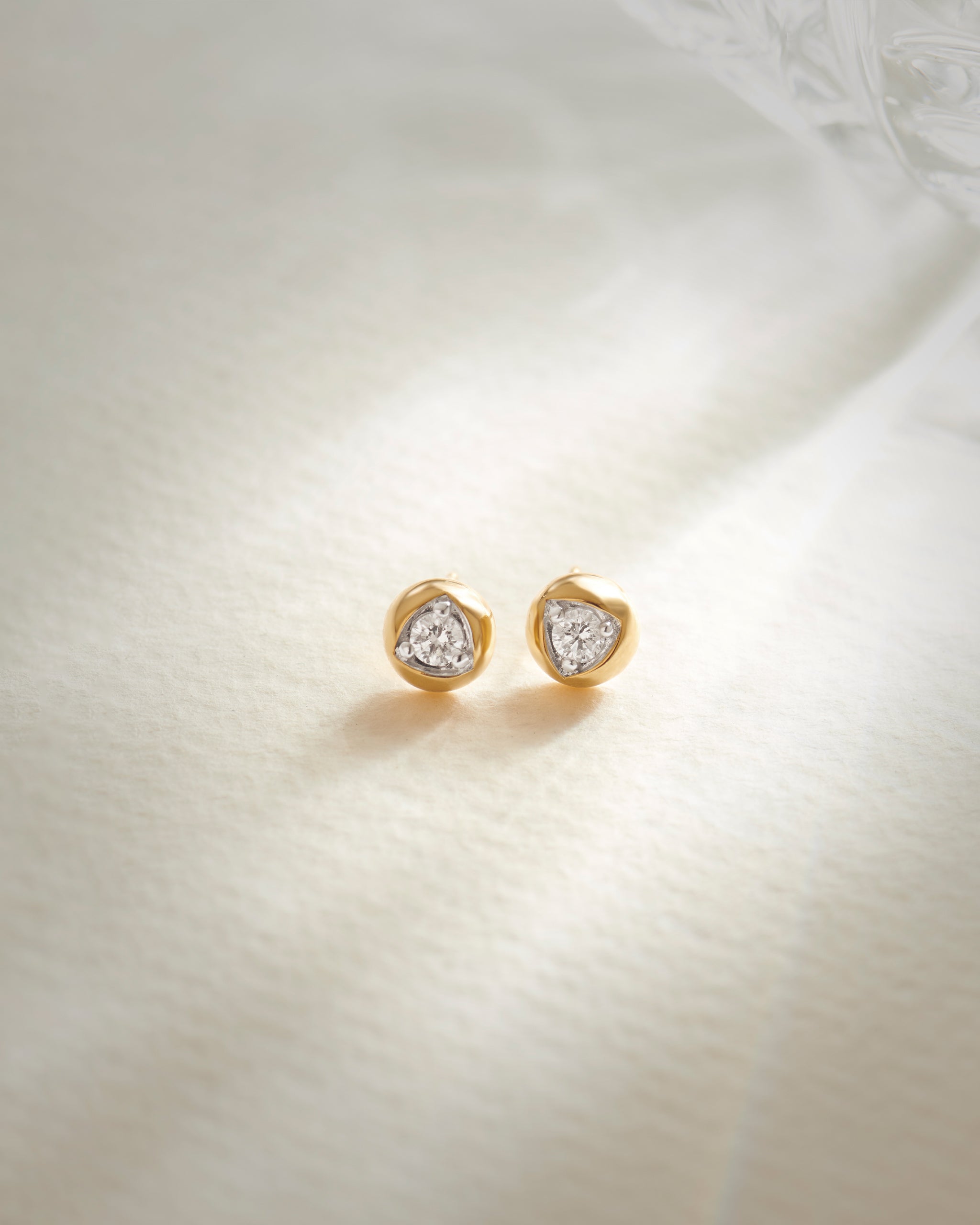Dome Small Solitaire Earrings, 14K Gold Vermeil, 1/4 ct Lab Grown Diamond-6