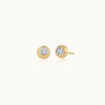 Dome Small Solitaire Earrings, 14K Gold Vermeil, 1/4 ct Lab Grown Diamond-3